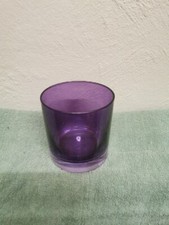 teelichthalter glas lila