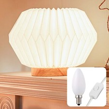 Lampe Leuchte Papier Holzfuß