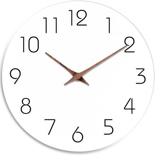Wanduhr weiß leise - weiß,