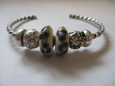 Trollbeads retired NUR 2 x Blütenwolke aus dem Folklore Set LAA 925 S