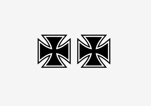 Iron cross skull eisernes - 2x,