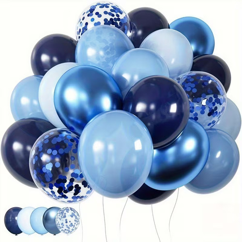 40x luftballons blau - blau, –