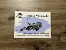 Orig. HARDER Vorratsroder Ernter Prospekt Brochure Traktor Schlepper Oldtimer F7