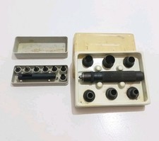 2x Lochstanzer-Sets – Vintage-Werkzeug für Leder, Gummi, Stoff – Mit Aufsätzen