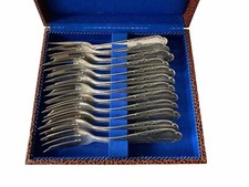 "altes Silber Besteck“ 50/60er-Jahre, 12 Kuchengabeln Symbol 100er-Silberauflage