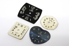 Lot of 4 lady dials with pins to restore, Uni Silver, Yaqin , etc.         -4859