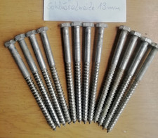 Wiener Schrauben 8 x 125 mm A2 Edelstahl V2A Nirosta Schrauben 12 Stück SW 13 mm