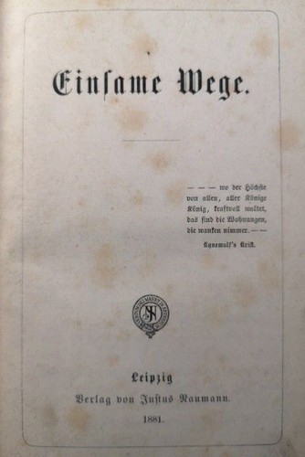 Einsame wege rocholl - einsame, rocholl,
