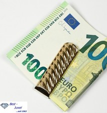 Exclusive Geldscheinklammer, 585 Gelb- Weißgold, 55 x 17 mm, 10,2 Gramm