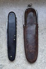 Antike Taschenmesser Giesen & Forsthoff  Solingen im original Ledertasche