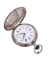 Schwere Taschenuhr Savonette P. Moser 54mm Silber