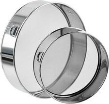 2 Stück Mehlsieb Edelstahl