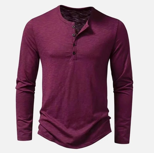 Men cotton henley shirt - cotton, t