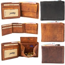 Flache Waschleder Geldbörse