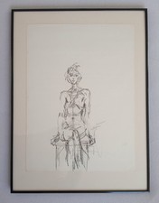 Giacometti Frau Akt Erotik Lithographie Derriere le Miroir, Maeght Paris