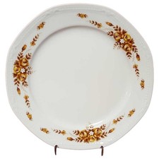 Speiseteller Essteller Mitterteich Form 2040 Sissi braun goldene Blumen