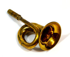Alte Autohupe,klein,Messing um 1900, für Gummibalg