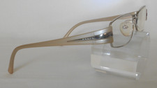 PRADA, elegantes Brillengestell, softes Permutt in Beige, Silber-LOGO, TOP!