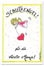 Design Grußkarte Schutzengel für die beste Mama Postkarte Klappkarte Karte