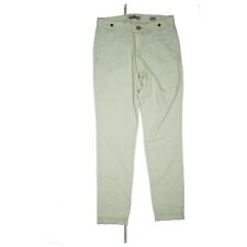 FUGA Denim Damen Jeans Hose Chino high slim Stoff 34 XS W27 L32 beige dünn NEU