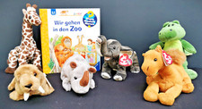  Zoo-Plüschtiere Ty / Teddy Hermann / Zoo-Buch von Ravensburger Wie NEU