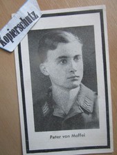 Sterbebild 2. WK  1945  ADEL  Peter von Maffei  Luftwaffe  Ritter und Edler