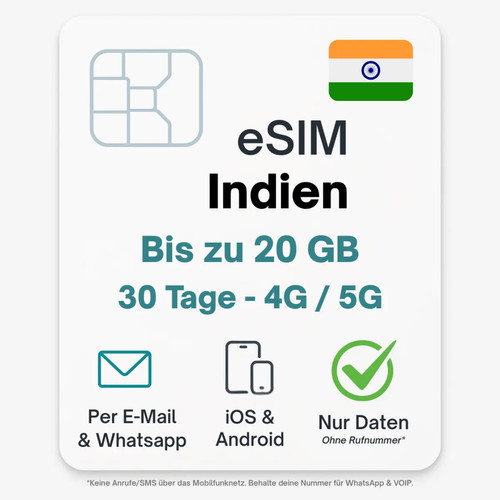 Indien esim datentarif - indien,