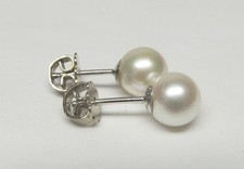 1 Paar Ohrstecker 585er Weiß