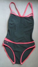 Badeanzug Einteiler grau und