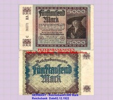 WEIMAR 5000  Reichsmark  1922