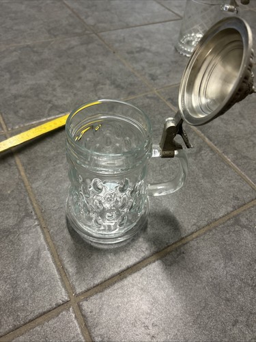 Bierglas mit zinndeckel - bierglas,