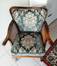 TRAUMHAFTER SESSEL MIT WIENER GEFLECHT | MID CENTURY VINTAGE EASY CHAIR | BLAU