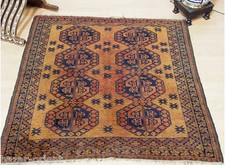 134x124 cm antik orient Nomaden Teppich Turkmen Ersari bukhara Carpet Rug Nr:4