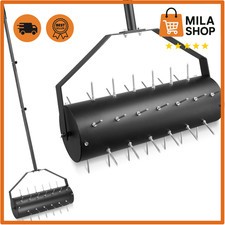Ricyea Rasenbelüfter manuell mit 39 Nägeln & Stiel – Aerifizierer 44×141 cm