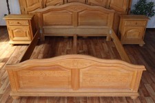 Nr.1687b  Bett mit 2 Nachttischen Eiche hell Vollholz