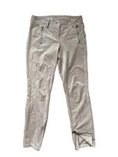 Cambio 34 Cropped Skinny Hose Wildleder Optik Top Zustand Beige #23