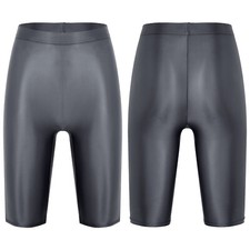 DE Damen Sport Training Leggings Tights Kurz Short Nylon Stretch Sportwear