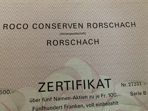 Altes wertpapier schweiz roco - schweiz,