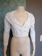 M XL Bolero Strickjacke Jäckchen Basic Oberteil Boho Harajuku Japan Lässig Cozy