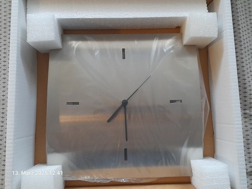 Wanduhr edelstahl made - by, max