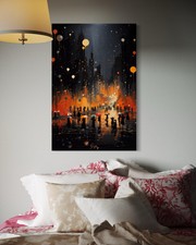 LEINWAND BILD REGENSCHIRME BEI