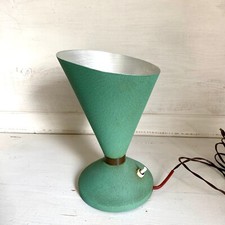 Vintage Tv Lampe Tischlampe Hammerschlag Lack Italien um 1950 Aluminium