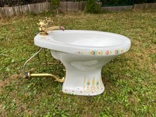 Keramag Romantik Fauna Bidet sehr selten 24 Karat vergoldete Armatur Schwengkopf