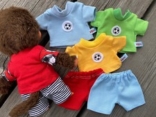 Puppenkleidung Gr. 20 cm für Plüsch Äffchen Shirt / Hose mix it Fussball wm em