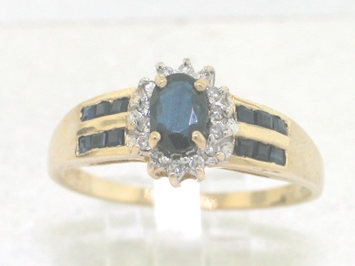 Saphir ring 585 gelbgold 14kt - ring,
