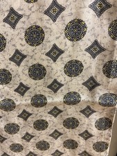 Schal aus Seide (?) ornamentales Muster Blautöne 29x122 cm