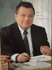 Franz Josef Strauss signed
