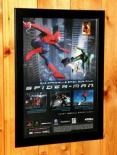 2002 Spider-Man Videospiel kleines Poster / alte Werbeseite gerahmt Xbox Gamecube PS2