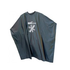 Haarschneideumhang schwarz Friseurumhang mit Hakenverschluss Färbeumhang