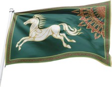 flylong HDR Rohan Flagge Banner Grün Deko Outdoor Wand Fahne Stoff